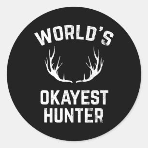 Weltmarkt-Hunter-Funny-Jagd Runder Aufkleber