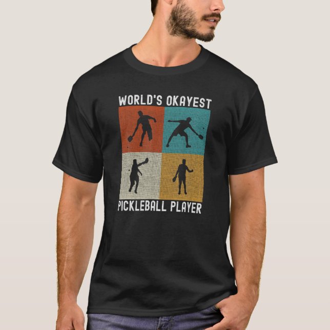 Weltmarkts-Pickleball-Spieler Funny Pickle Bal T-Shirt (Vorderseite)