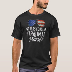 Weltmarkts Trauma Nurse American Flag Patriot T-Shirt