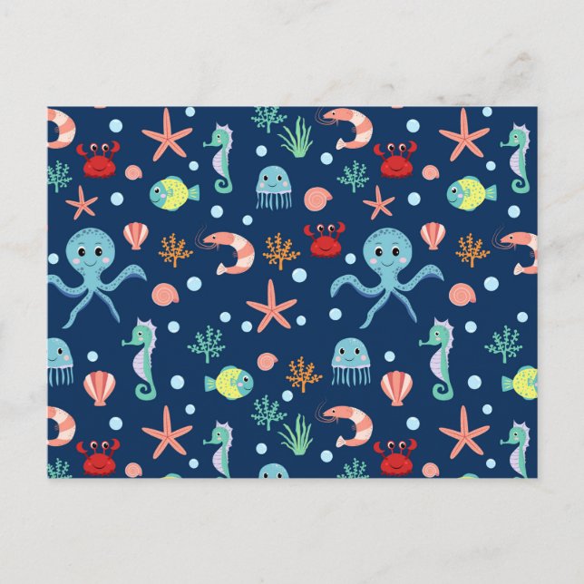 Weltmeer Feiertagspostkarte (Vorderseite)