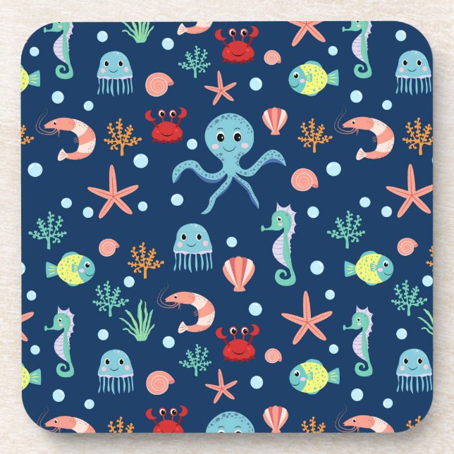 Weltmeer Getränkeuntersetzer (Vorderseite)