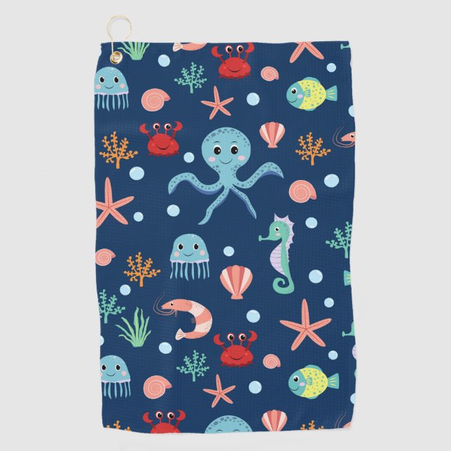 Weltmeer Golfhandtuch (Vorderseite)