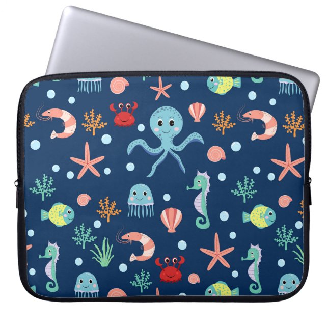 Weltmeer Laptopschutzhülle (Vorderseite)
