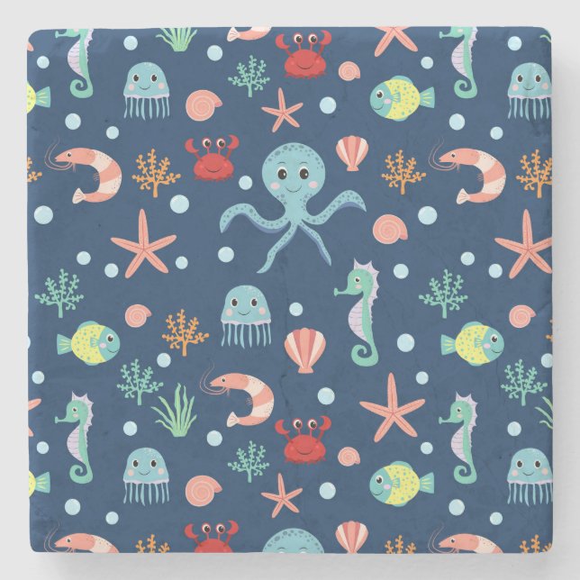 Weltmeer Steinuntersetzer (Vorderseite)