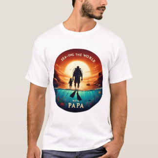 Weltmeere mit PAPA | Scuba Diving Vater T-Shirt