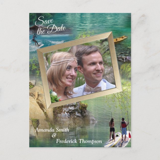 Weltmeere und -flüsse, Seen und Sport Ankündigungspostkarte (Vorderseite)