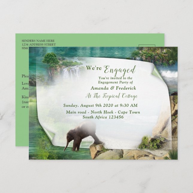 Weltmeere und -flüsse, Seen und Sport Einladungspostkarte (Vorne/Hinten)