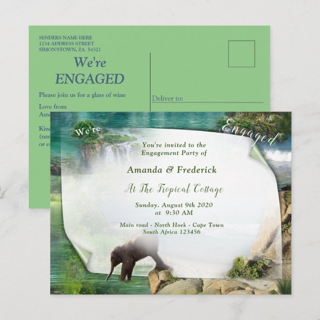 Weltmeere und -flüsse, Seen und Sport Einladungspostkarte (Vorne/Hinten)