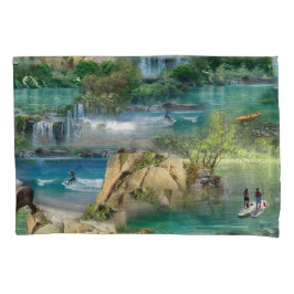 Weltmeere und -flüsse, Seen und Sport Kissenbezug