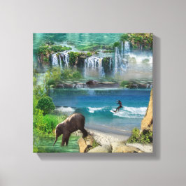 Weltmeere und -flüsse, Seen und Sport Leinwanddruck