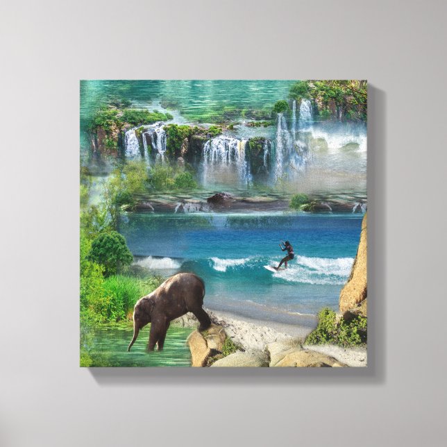 Weltmeere und -flüsse, Seen und Sport Leinwanddruck (Vorderseite)