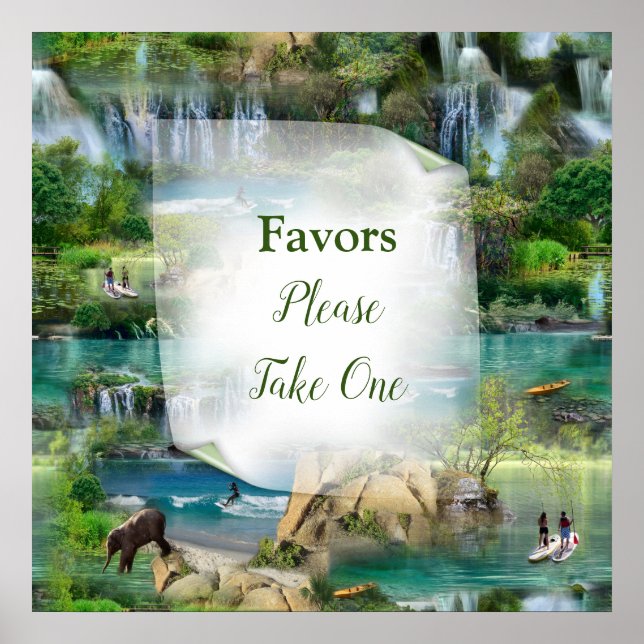 Weltmeere und -flüsse, Seen und Sport Poster (Vorne)