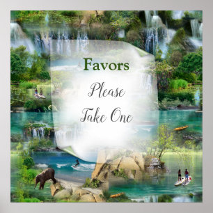 Weltmeere und -flüsse, Seen und Sport Poster