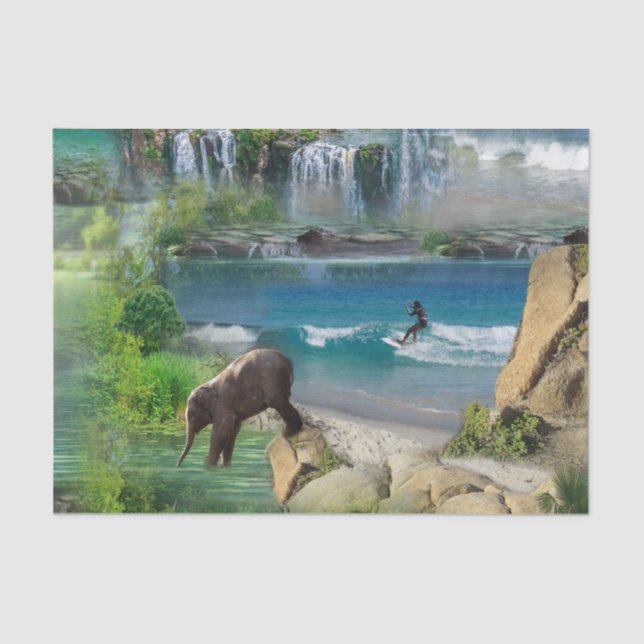 Weltmeere und -flüsse, Seen und Sport Seidenpapier (Vorderseite)