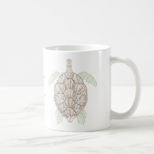 Weltmeerschildkröte-Tasse Kaffeetasse (Rechts)
