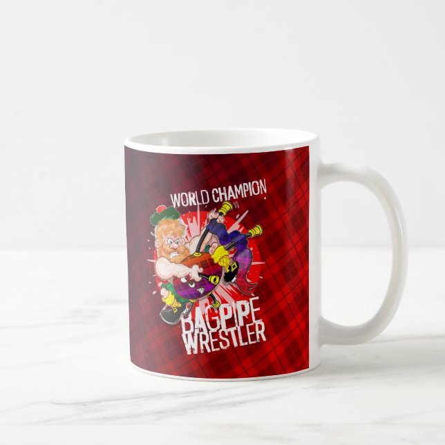 Weltmeister Bagpipe Wrestler Kaffeetasse (Rechts)