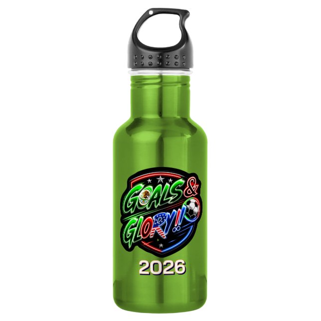 Weltmeisterschaft 2026 Feiern Edelstahlflasche (Vorderseite)