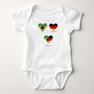 Weltmeisterschaft, Brasilien, Deutschland Baby Strampler