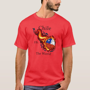 Weltmeisterschaft - Chile im Vergleich zum Weltfuß T-Shirt