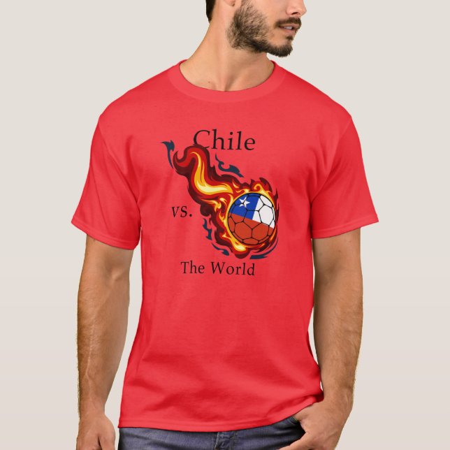 Weltmeisterschaft - Chile im Vergleich zum Weltfuß T-Shirt (Vorderseite)