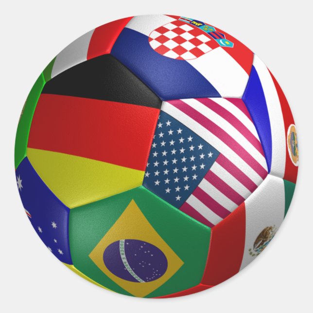 Weltmeisterschaft Futbol Soccer Ball Sticker (Vorderseite)