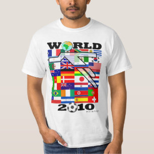 Weltmeisterschaft-Kugel-Fußball-T - Shirt 2010