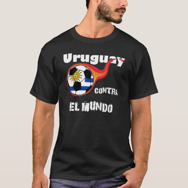 Weltmeisterschaft - Uruguay gegen. Die Welt T-Shirt (Vorderseite)
