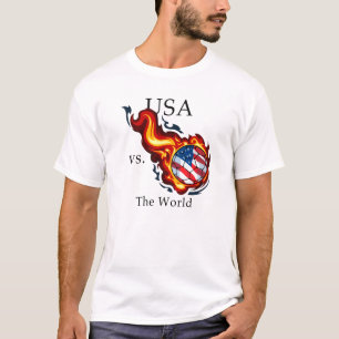 Weltmeisterschaft - USA gegen den World Flaming So T-Shirt