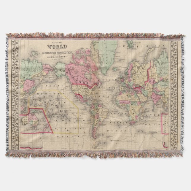 Weltmercator proj Karte durch Mitchell Decke (Vorderseite)
