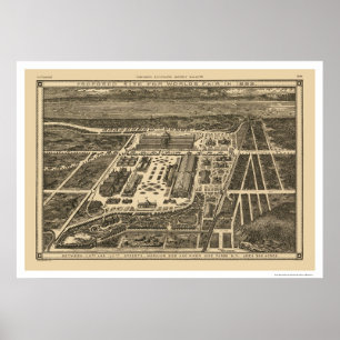 Weltmesse-Karte 1883 Manhattans New York Poster