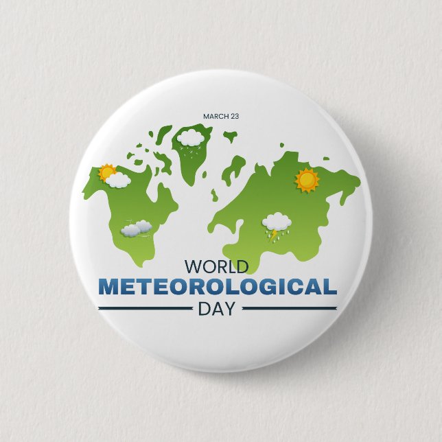 Weltmeteorologischer Tag Button (Vorderseite)