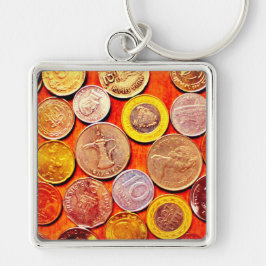 Weltmünzen Schlüsselanhänger