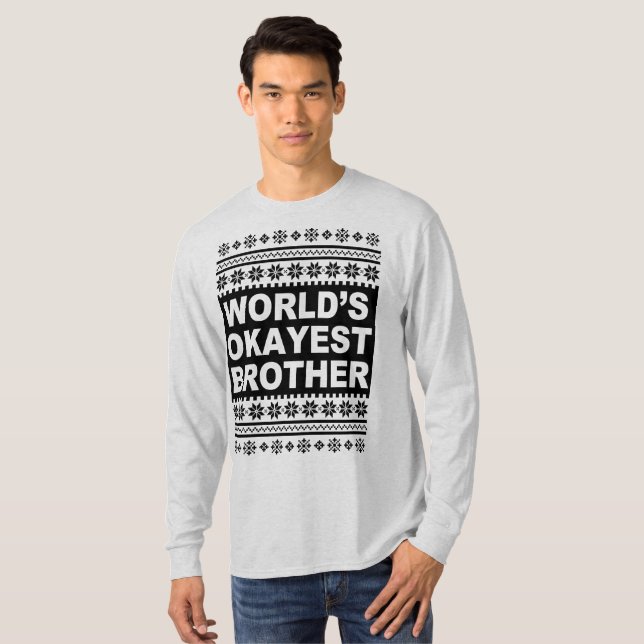 WeltOkayest Bruder-Shirt-hässliches Weihnachten T-Shirt (Vorne ganz)
