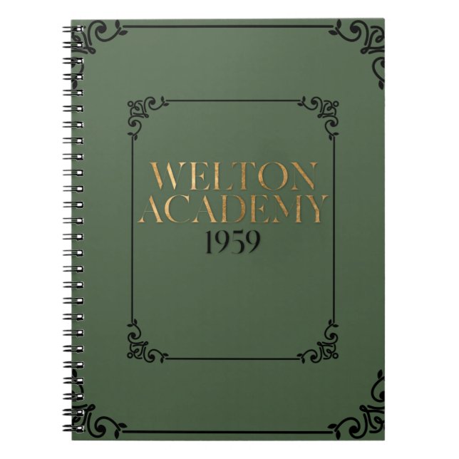 WELTON ACADEMY - DARK ACADEMIA PLANNER NOTIZBLOCK (Vorderseite)