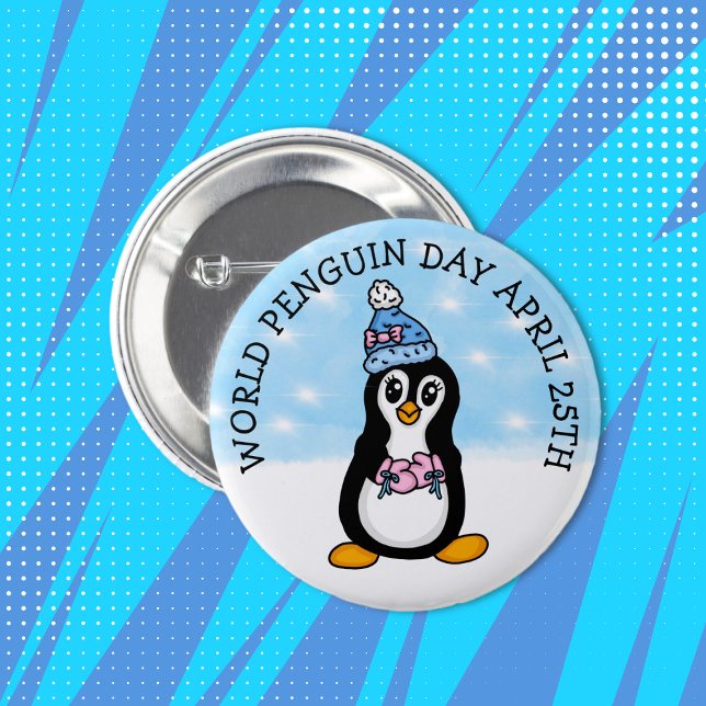 Weltpinguin-Tag 25. April Button (Von Creator hochgeladen)