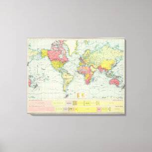 Weltpolitische Karte Leinwanddruck