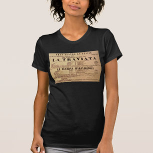 Weltpremiere-Plakat von La traviata (1853) T-Shirt
