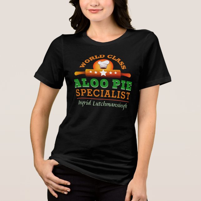 Weltrang ALOO PIE Spezialist Kochen Tri-Blend Shirt (Vorderseite)