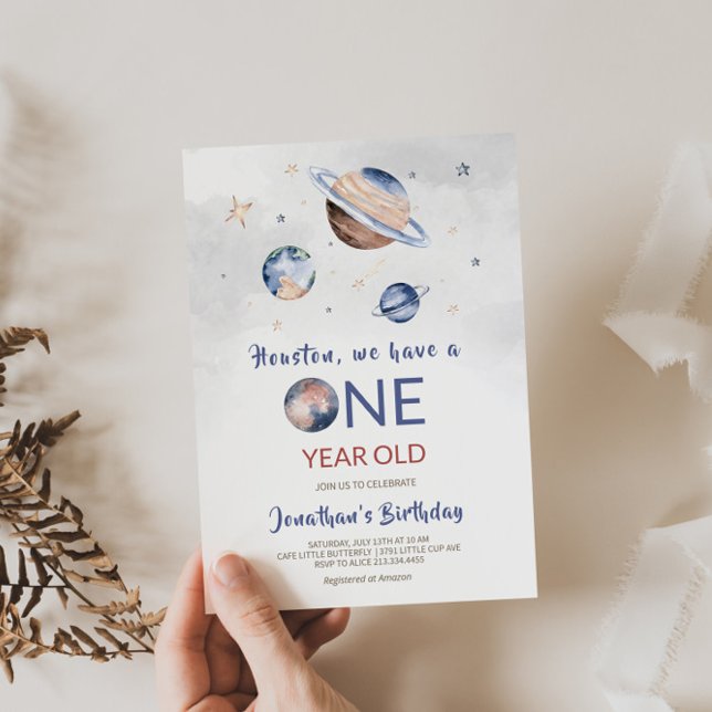 Weltraum 1. Geburtstag Einladung (Von Creator hochgeladen)