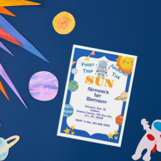 Weltraum 1. Reise um den Sonnentag Einladung