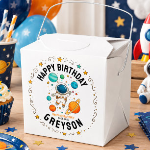 Weltraum-Abenteuer 1. Geburtstag Weltraum-Party Geschenkschachtel