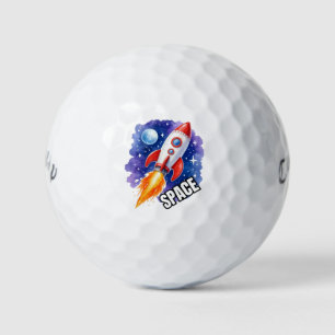 Weltraum-Abenteuer Poster Abenteuer warten Golfball