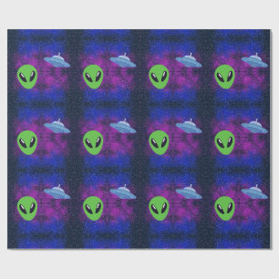 Weltraum-Alien Geschenkpapier