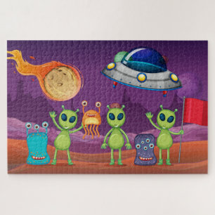 Weltraum Alien Invasion Puzzle