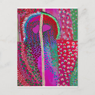 Weltraum-Alien-Party-Tier Postkarte