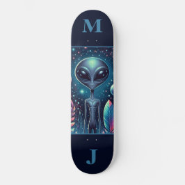 Weltraum-Alien Personalisiertes Skateboard