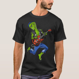 Weltraum-Alien spielt Gitarre T-Shirt