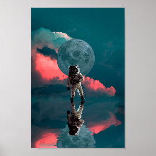 Weltraum Astronaut Art Space Anzug Clipart Poster