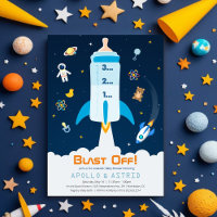 Weltraum-Astronaut-Baby-Shower-Einladung