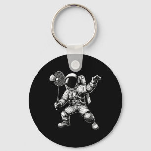 Weltraum Astronaut Badminton Spieler Shuttle Sport Schlüsselanhänger